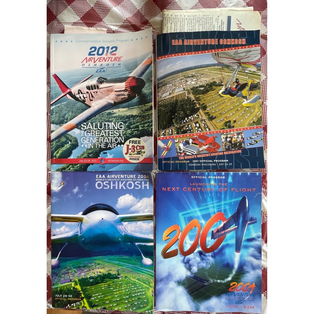 EAA AirVenture Oshkosh Official Programs Lot 2004 2006 2007 2012 Aviation Books